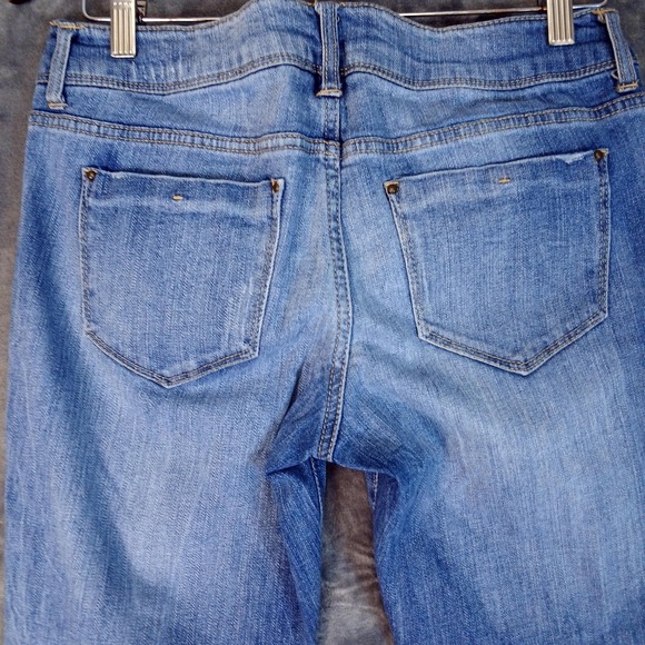 dELiA*s Jeans Womens Juniors 9S Blue Taylor Stretch Denim Skinny Mid Wash Ankle - Picture 4 of 9